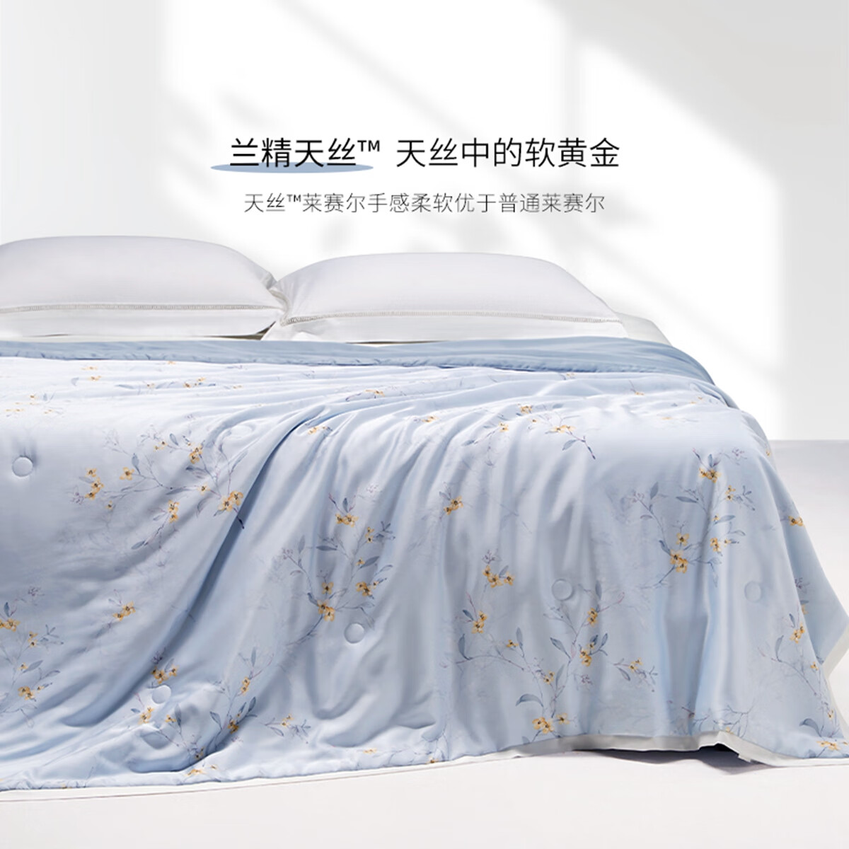 堂皇家纺被子被芯60支兰精印花天丝夏凉被单人双人空调被 从岚 夏被220X240