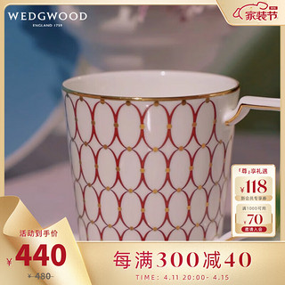 WEDGWOOD 日本直邮WEDGWOOD威基伍德野红粉年华骨瓷马克杯礼品情侣水杯