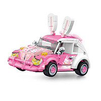 SEMBO BLOCK 森宝积木 名车世界系列 714024 BK.8粉红兔子八格车