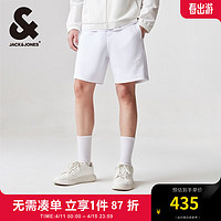 杰克·琼斯（JACK&JONES）春夏男士舒适时尚个性运动潮字母刺绣休闲短裤男装22429F037 A06本白色 A06本白色 165/72A/XSR