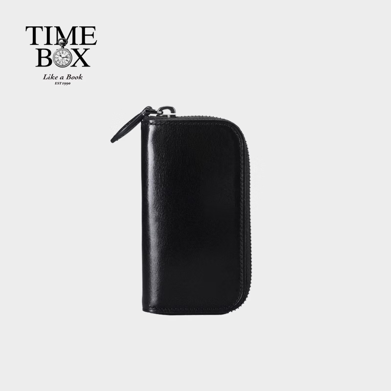 Time boxTIMEBOX LAB意大利树羔皮商务钥匙包牛皮小包简约多色 钥匙包-黑色