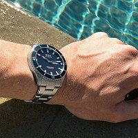 MIDO 美度 瑞士领航者自动机械手表男款防水潜水长动能运动腕表 蓝盘钢带M026.430.11.041.00