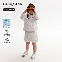 Teenie Weenie KidsUPF50+防晒小熊壳童装24夏季男女宝宝休闲短裤 浅蓝色 100cm