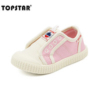 TOPSTAR【春】儿童帆布鞋男童魔术贴单鞋女童幼儿园室内鞋 粉色 30码 脚长170-175mm