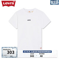 Levi's李维斯24春季女士简约百搭休闲短袖T恤 白色 A9269-0001 XS