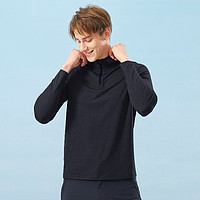 SCALER 思凱樂 戶外運動訓練跑步長袖速干T恤 男-黑色 XL