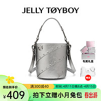 JellyToyboy包包女包JTB锦囊包2024春季甜酷银色斜挎小包520 银色