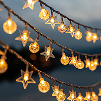 極度空間 彩燈串燈滿天星+水晶球LED燈串表白生日新年裝飾燈6米40燈