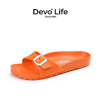 百亿补贴：Devo 的沃 休闲一字沙滩轻便度假旅游EVA时尚防滑舒适简约拖鞋2606