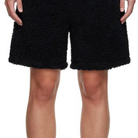 Black Embroidered Shorts