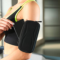 賦鈺 跑步手機臂包男女運動健身裝備胳膊手臂收納袋手腕包臂套 大號（適用4.7-6.4英寸手機） 黑色