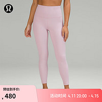 lululemon丨Align™ 女士运动高腰紧身裤 24" 裸感 LW5CWOA 粉色牡丹色 S
