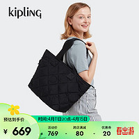 kipling 凯普林 男女款轻便帆布包冬休闲手提包托特包|IRICA 浩瀚充棉黑