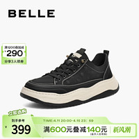 BeLLE 百丽 时尚男鞋休闲鞋男款2024夏新轻便厚底一脚蹬舒适布鞋A1537BM4