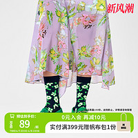 Happy Socks 袜子女男袜春秋款薄荷曼波黑棉袜中筒袜