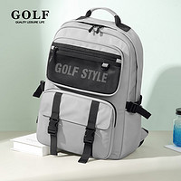 高尔夫（GOLF）运动双肩包男士休闲背包男女初中高中大书包电脑包旅行背包 款式1-暮云灰