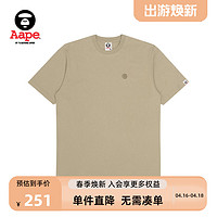 Aape 旗舰店男装春夏简约纯色潮流猿颜山系薄款短袖T恤1244XXK