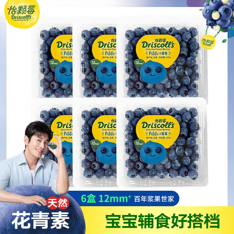 怡颗莓 Driscoll's云南蓝莓小果6盒125g