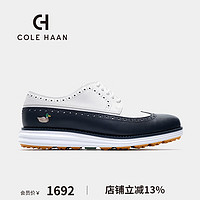 colehaan/歌涵 男士高尔夫鞋 24年春季皮革缓震休闲皮鞋牛津鞋C38124 白色/蓝色-C38124 40.5