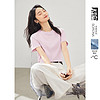 DUIBAI 對白 2024年夏裝設計感櫻桃刺繡涼感女式短袖T恤