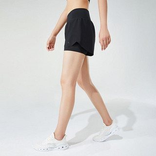 ANTA 安踏 防走光运动短裤女夏季假两件跑步健身外穿短款裤子