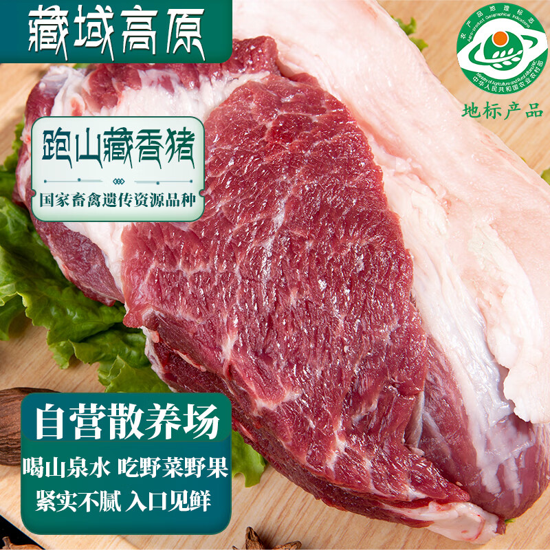 卡拉达 藏香猪腿肉500g*2 后臀尖肉红烧肉食材 黑猪肉土猪肉 源头直发