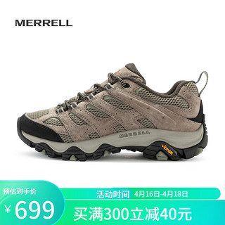 迈乐（Merrell）迈乐MERRELL男女同款户外减震MOAB3轻量徒步防滑耐磨透气徒步鞋 灰色（女） 36