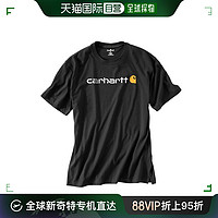 carhartt 韩国直邮Carhartt 男士黑色字母短袖T恤上衣夏季新款宽松时尚百搭