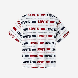 Levi's 李维斯 专柜同款|男童夏薄款LOGO满印短袖T恤李维斯童装儿童短T打底衫