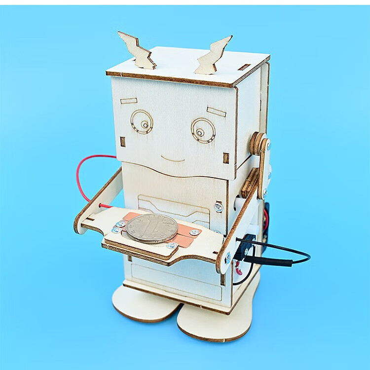 达闻西吞币机器人科技小制作发明创造材料包STEAM教具器材配件包 吃币机器人3号