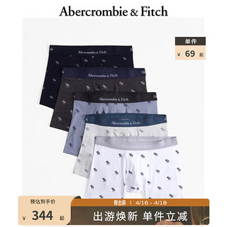 Abercrombie & Fitch 男装套装 5条装美式休闲轻薄舒适四角内裤 358053-1 多种颜色 L