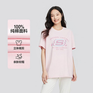 SKECHERS 斯凯奇 24年纯棉短袖t恤衫男女款透气休闲t恤男女运动t恤短袖夏季