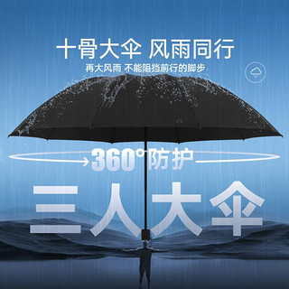 Paradise 天堂伞 雨伞折叠晴雨两用伞商务伞双人加大加固防风遮阳太阳伞男女大号