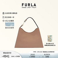 芙拉（FURLA）NUVOLA牛皮大号女士时尚单肩包 灰褐色