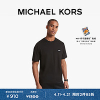 MICHAEL KORS迈克高仕 男士棉质字母饰 T 恤短袖 黑色 001 S