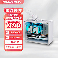 MAXSUN 铭瑄 挑战者迷你台式组装电脑主机13490F丨准系统丨16G+1T