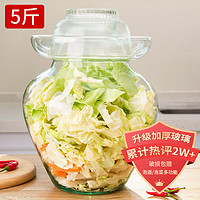 TiaNXI 天喜 玻璃泡菜坛子家用加厚密封罐透明大容量咸菜罐泡酒腌菜坛子5斤装