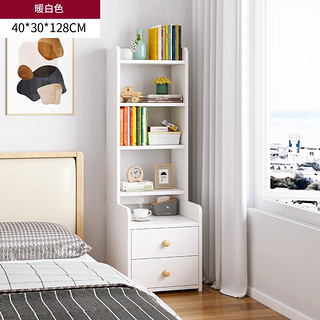 优乐猫 床头柜简约现代家用卧室床边柜加高收纳柜子简易储物柜 暖白色