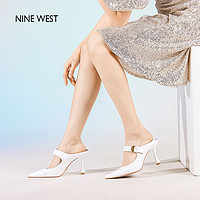 百亿补贴：NINE WEST 玖熙 NineWest/玖熙2022年夏季新款尖头水滴跟超高跟穆勒鞋细跟凉鞋女