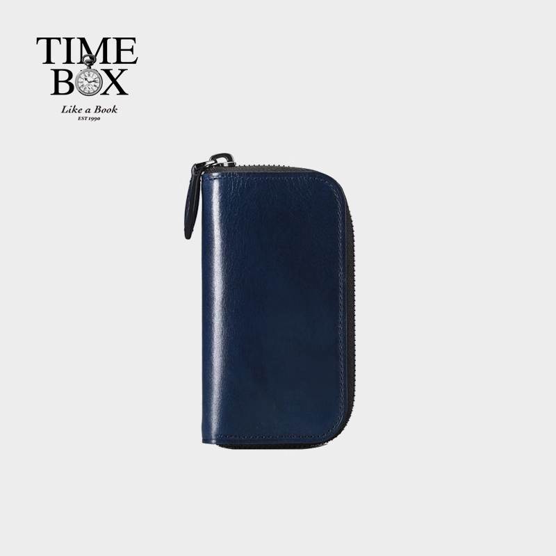 Time boxTIMEBOX LAB意大利树羔皮商务钥匙包牛皮小包简约多色 钥匙包-蓝色