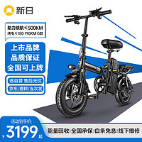 新日新日（Sunra）新国标折叠电动自行车代驾电动车助力锂电池电瓶车
