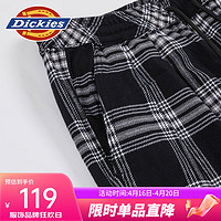 dickies春夏女士休闲长裤 直筒裤 DK010864 黑白格纹 26