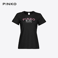 PINKO2024女士logo印花棉T恤 Z99 M