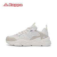 卡帕（Kappa）运动鞋漫步者三代男子网面透气老爹鞋 冬日白/麦芽米粽 39