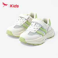 红蜻蜓红蜻蜓儿童24年运动鞋男女童运动休闲跑鞋 白/绿色 26-37