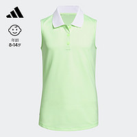 adidas高尔夫运动无袖POLO衫女大童儿童春季阿迪达斯 绿色 152CM