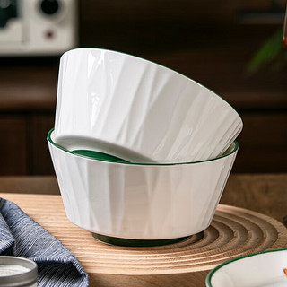 尚行知是 碗套装家用欧式陶瓷餐具盘子碗米饭碗面碗汤碗钻石煲组合 4.5寸饭碗-1个
