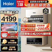 Haier 海尔 燃气壁挂炉天然气板换式采暖炉家用地暖热水洗浴智慧节能 赠送贝立安电火锅