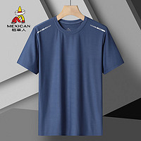 Mexican 稻草人 短袖T恤男夏季冰丝速干透气  藏青色