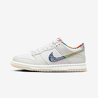 NIKE 耐克 Dunk Low 耐磨透氣 低幫兒童 板鞋 GS 白彩 FN8913-141